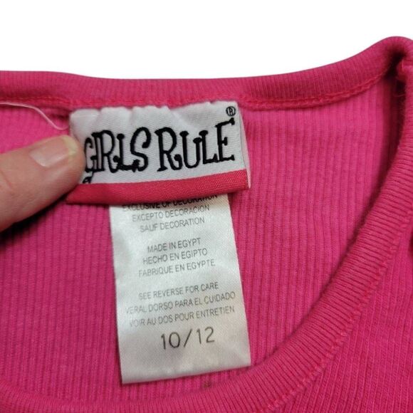Girl Rule peace sign ribbed tank top 10/12 - Picture 2 of 2